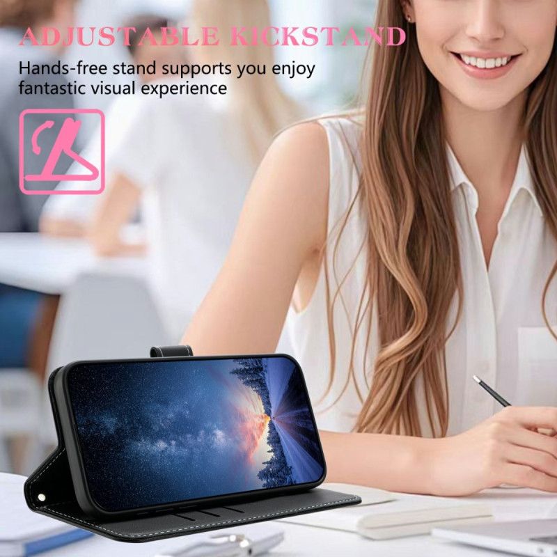 Lærdeksel Folio Deksel Samsung Galaxy S25 Fe Mobildeksel Dekorativ Sløyfe