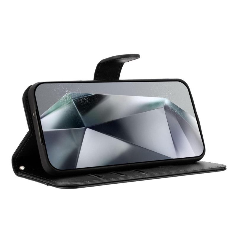 Lærdeksel Folio Deksel Samsung Galaxy S25 Fe Mobildeksel S-designrem