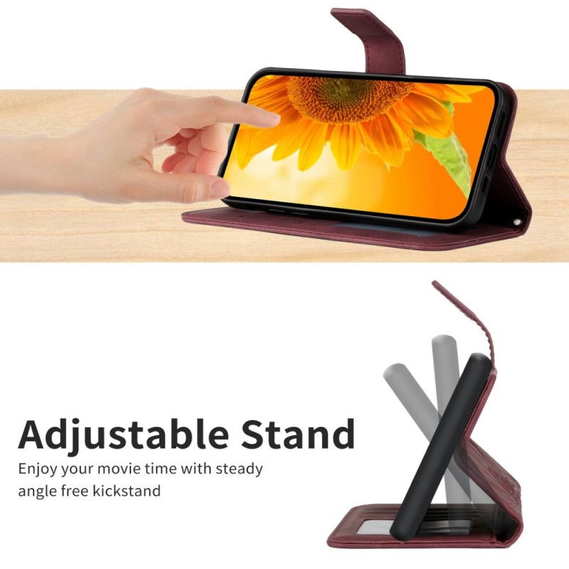 Lærdeksel Folio Deksel Samsung Galaxy S25 Fe Skulderrem Med Solsikketrykk