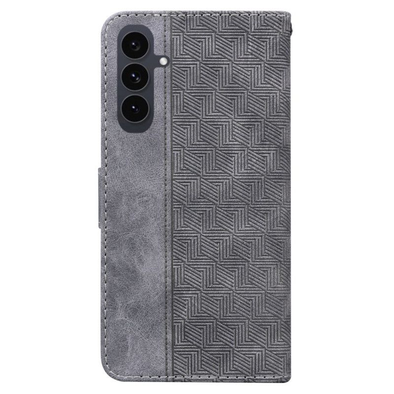 Lærdeksel Folio Deksel Samsung Galaxy S25 Fe Vevd Mønster