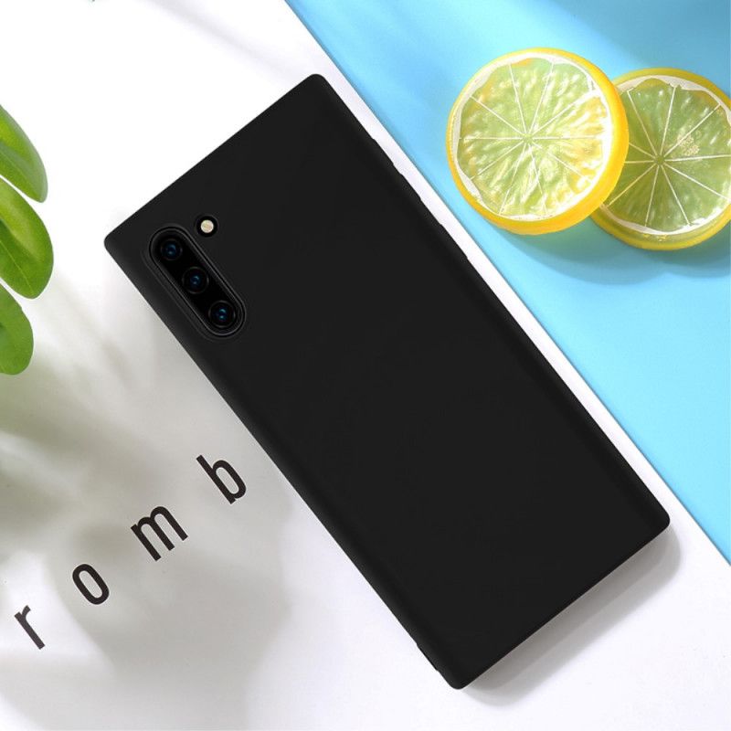 Deksel for Samsung Galaxy Note 10 Svart Flytende Silikon På X-Nivå