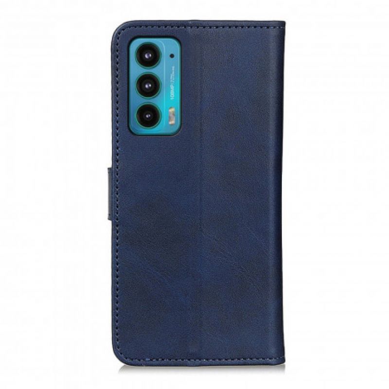 Folio Deksel Motorola Edge 20 Matt Skinneffekt Beskyttelse Deksel