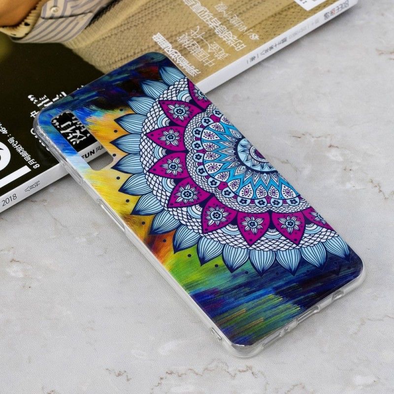 Deksel Samsung Galaxy A7 Fluorescerende Mandala Beskyttelse
