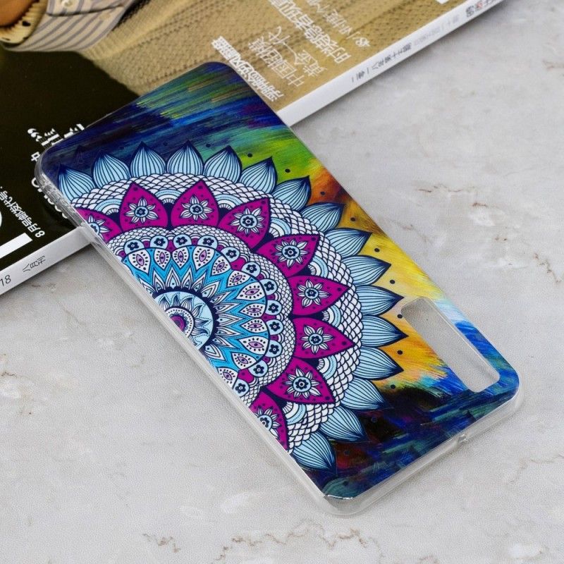 Deksel Samsung Galaxy A7 Fluorescerende Mandala Beskyttelse