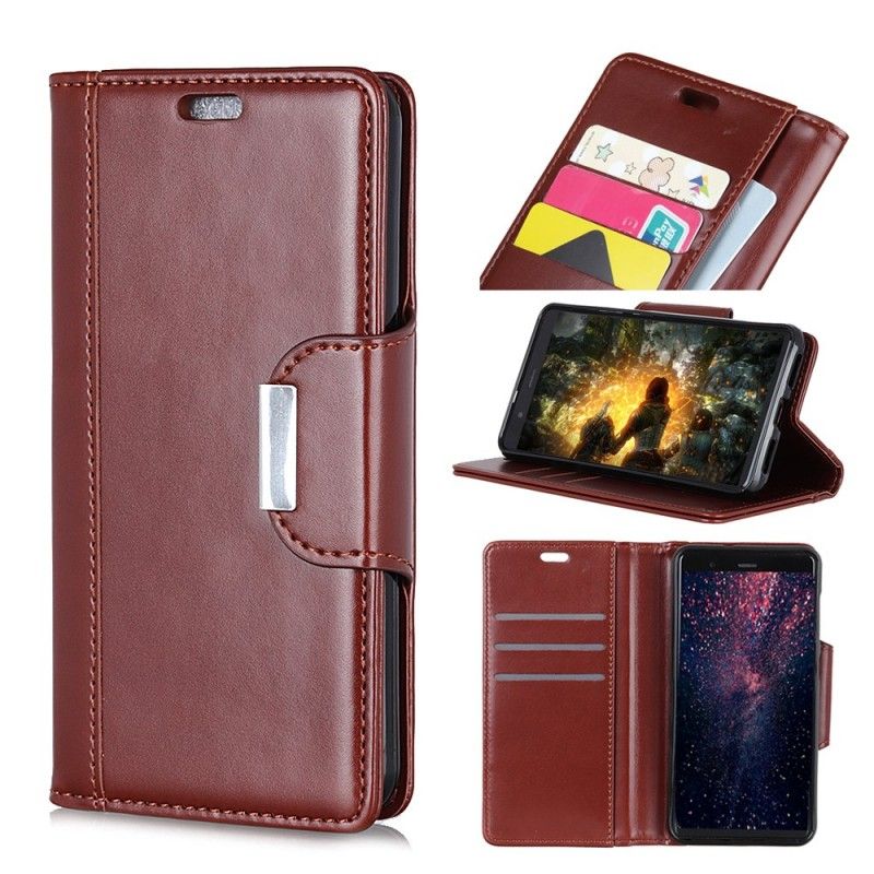 Folio Deksel Samsung Galaxy A7 Svart Kunstlær Elegant Lukking Anti-fall