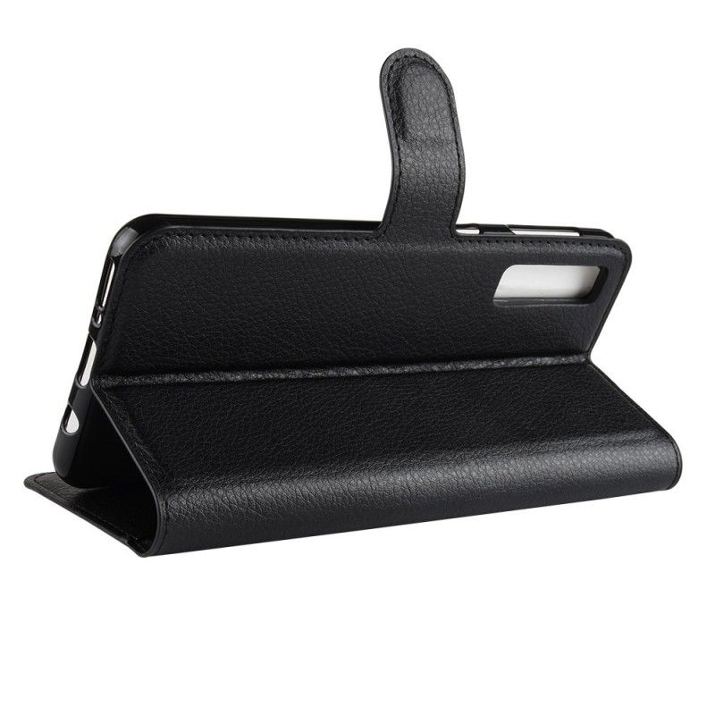 Folio Deksel Samsung Galaxy A7 Svart Retro Litchi Anti-fall