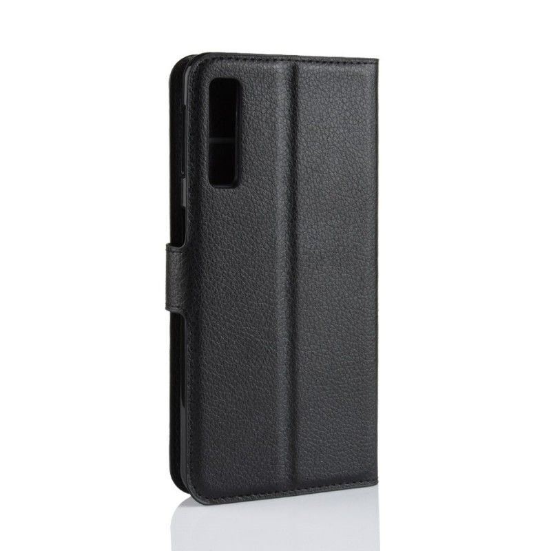 Folio Deksel Samsung Galaxy A7 Svart Retro Litchi Anti-fall