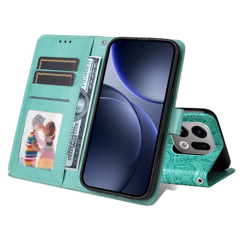 Lærdeksel Folio Deksel Oppo Find X9 5g Mobildeksel Mandala