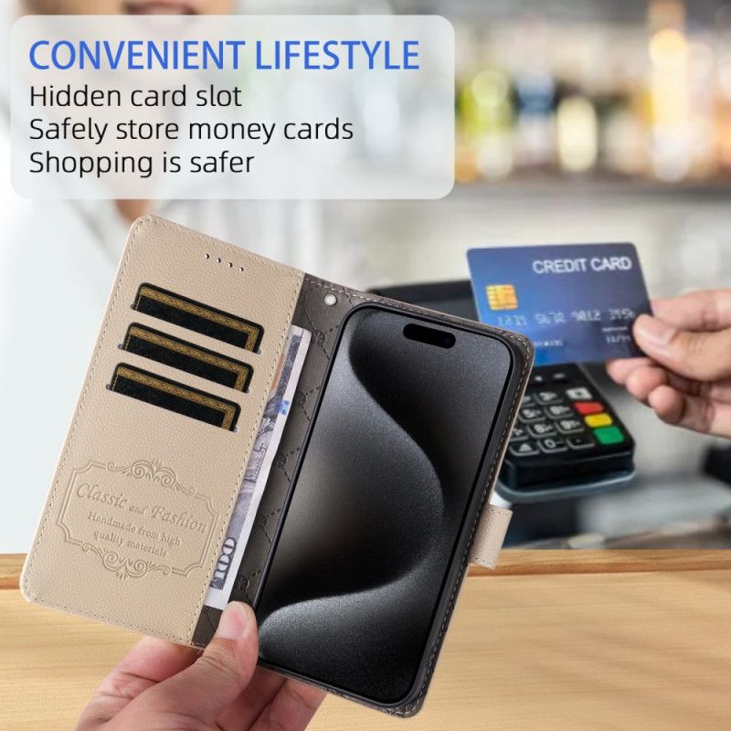 Lærdeksel Folio Deksel Oppo Find X9 5g Mobildeksel Rfid-beskyttelse