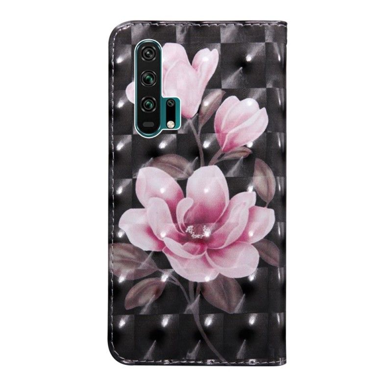 Lærdeksel Folio Deksel Honor 20 Pro Blomster Blomstrer