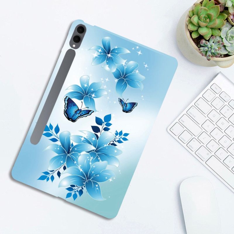 Deksel Samsung Galaxy Tab S11 Ultra Mobildeksel Blå Sommerfugler