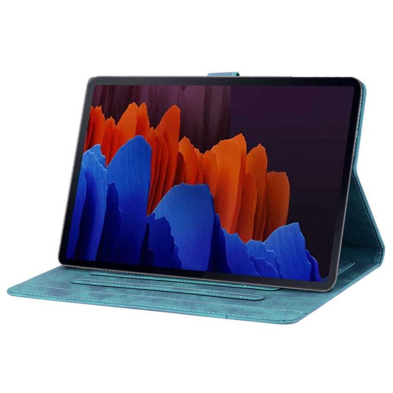 Folio Deksel Til Samsung Galaxy Tab S11 Ultra Kattemotiv Med Semsket Skinneffekt