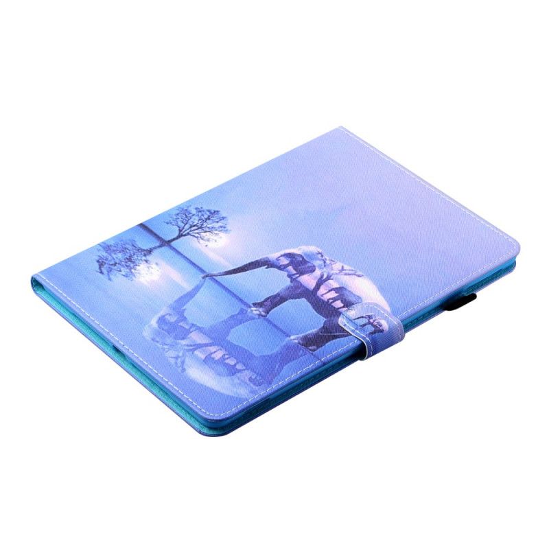 Lærdeksel Folio Deksel Samsung Galaxy Tab A7 Mobildeksel Elefantkunst