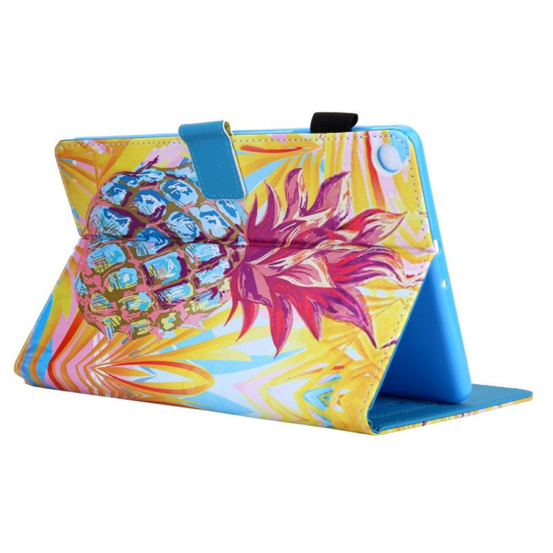 Lærdeksel Folio Deksel Samsung Galaxy Tab A7 Mobildeksel Oransje Ananas