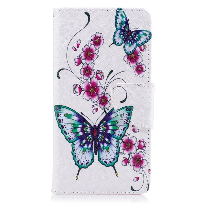 Folio Deksel Huawei Y6 2017 Fantastiske Sommerfugler Beskyttelse