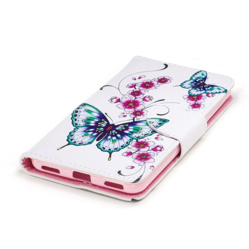 Folio Deksel Huawei Y6 2017 Fantastiske Sommerfugler Beskyttelse