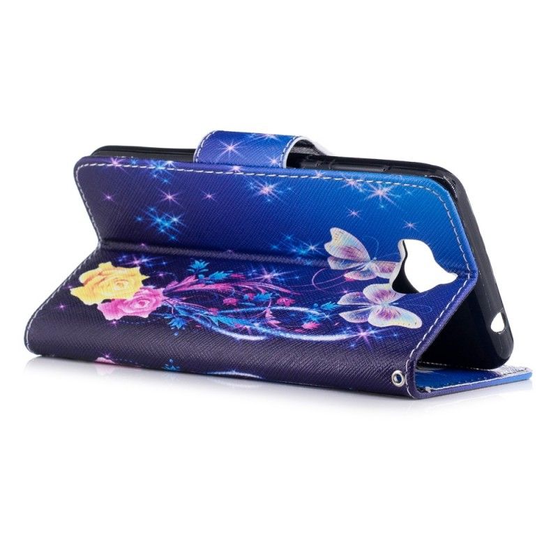 Folio Deksel Huawei Y6 2017 Sommerfugler Om Natten
