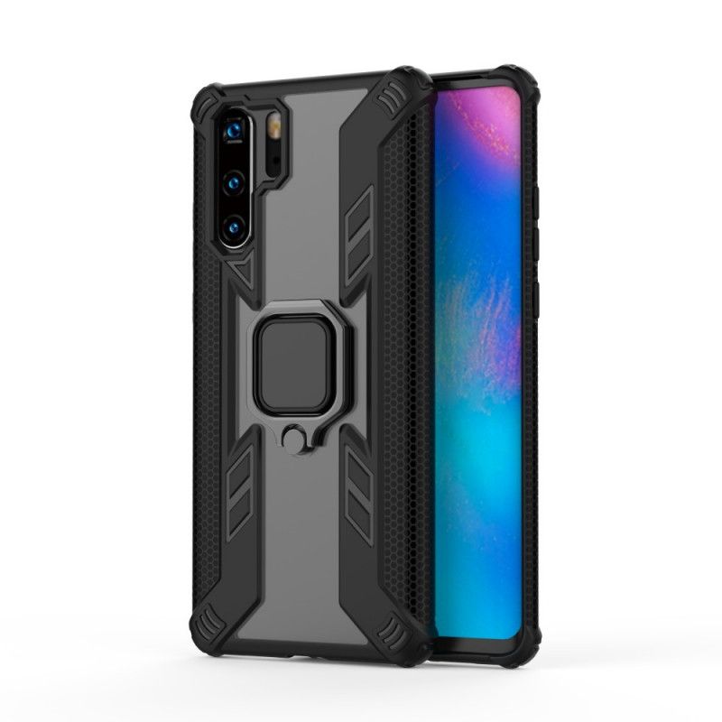 Deksel Huawei P30 Pro Svart Kriger Med Ring