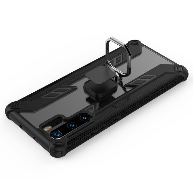 Deksel Huawei P30 Pro Svart Kriger Med Ring