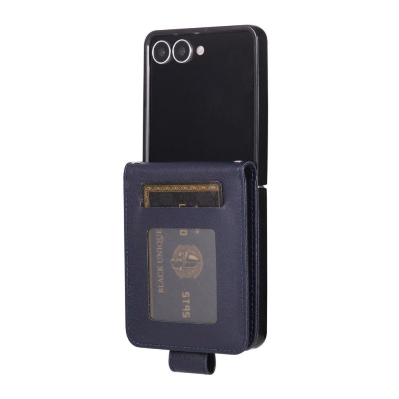 Case Etui Samsung Galaxy Z Flip 7 Mobildeksel Kortholder I Kunstskinn