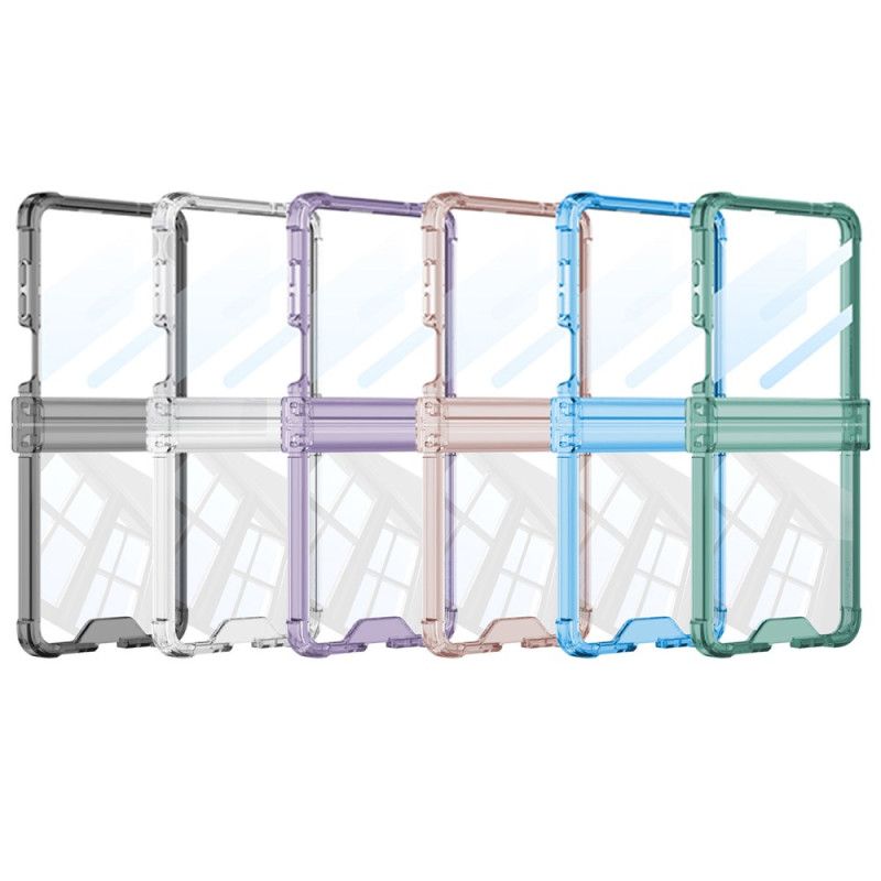 Deksel Samsung Galaxy Z Flip 7 Farget Gjennomsiktig Med Kollisjonsputebeskyttelse