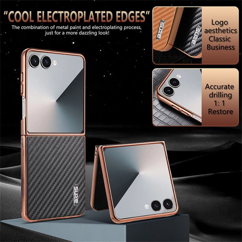 Deksel Samsung Galaxy Z Flip 7 Karbonfiber Beskyttelse Deksel