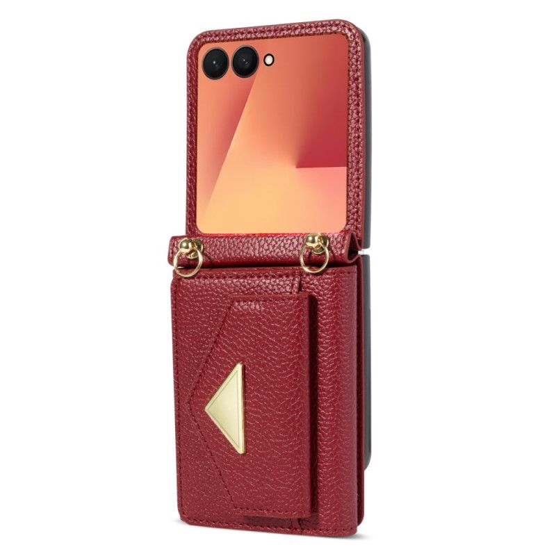 Deksel Samsung Galaxy Z Flip 7 Kortholder Og Håndleddsstropp