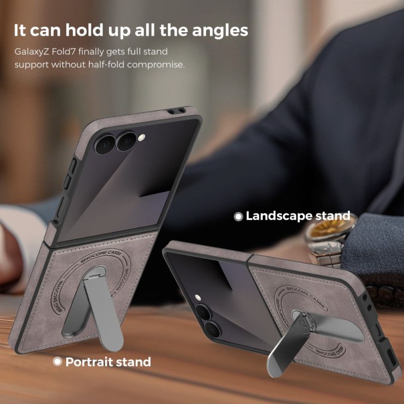 Deksel Samsung Galaxy Z Flip 7 Magnetisk Med Roterende Stativ