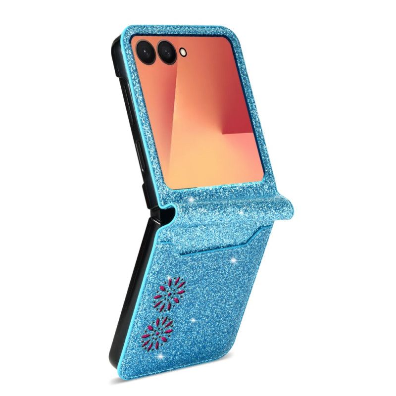 Deksel Samsung Galaxy Z Flip 7 Mobildeksel Glitterkortholder