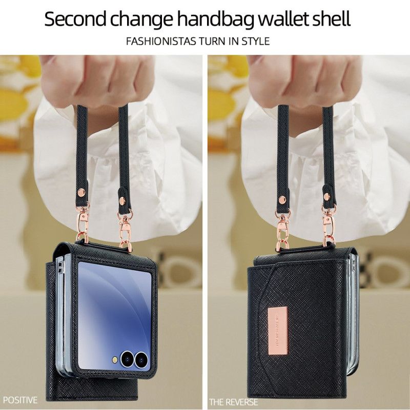 Deksel Samsung Galaxy Z Flip 7 Mobildeksel Lommebok Og Stropp