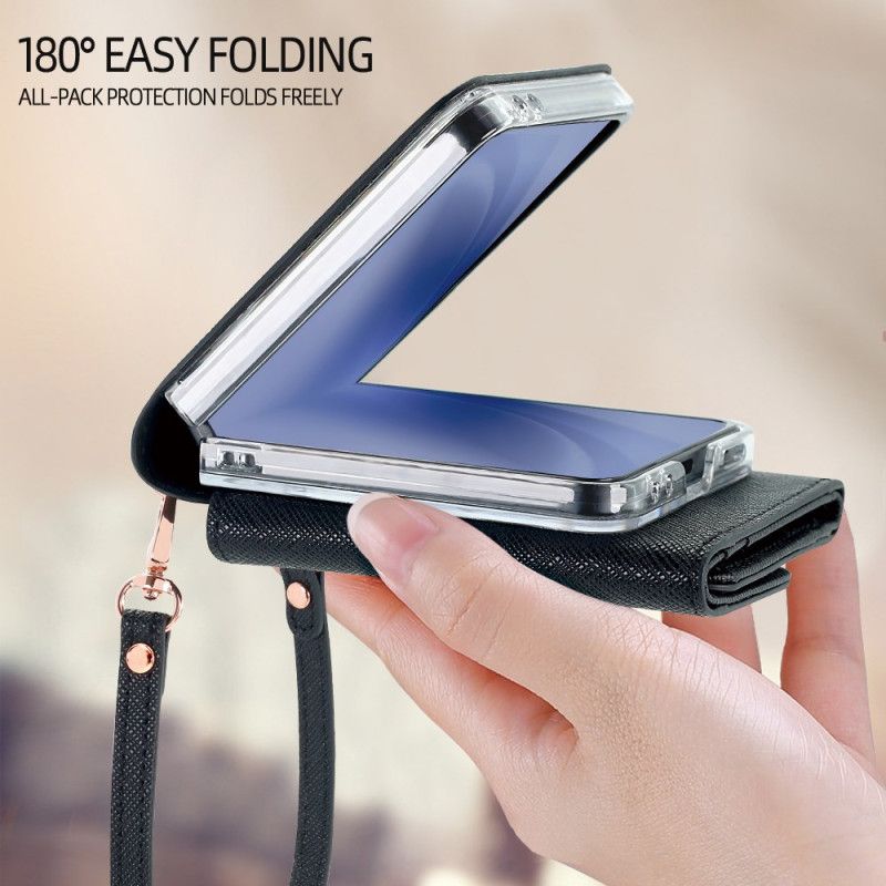 Deksel Samsung Galaxy Z Flip 7 Mobildeksel Lommebok Og Stropp
