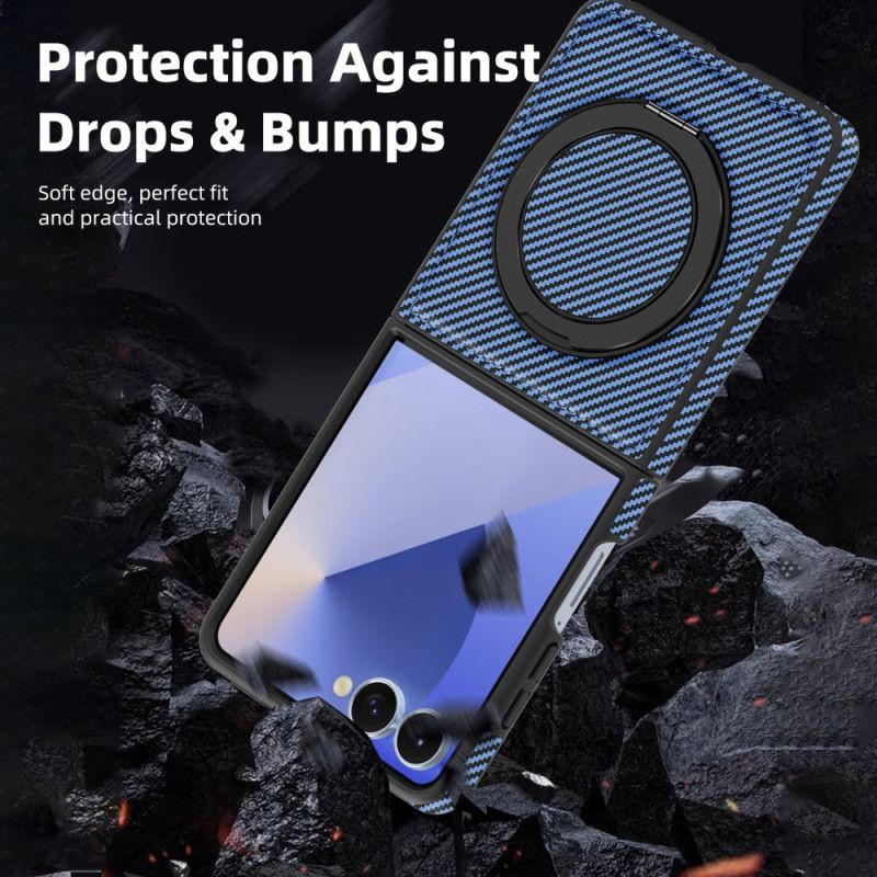 Deksel Samsung Galaxy Z Flip 7 Mobildeksel Magnetisk Karbonfiber