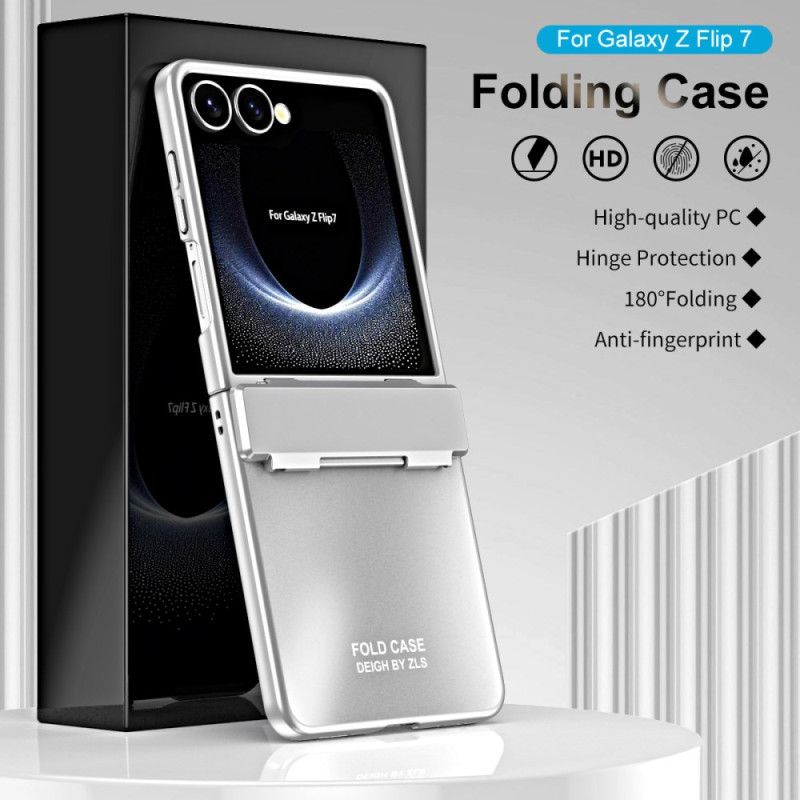 Deksel Samsung Galaxy Z Flip 7 Mobildeksel Metallisk Effekt Med Hengsel