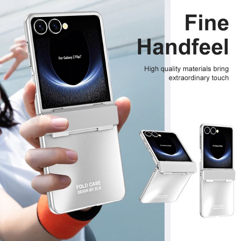 Deksel Samsung Galaxy Z Flip 7 Mobildeksel Metallisk Effekt Med Hengsel