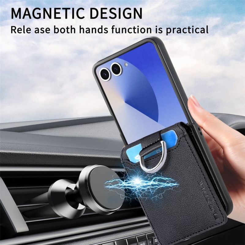 Deksel Samsung Galaxy Z Flip 7 Premium Kortholder Og Holder
