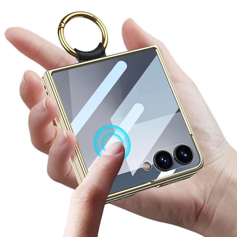 Deksel Samsung Galaxy Z Flip 7 Vattert Design Med Ringholder