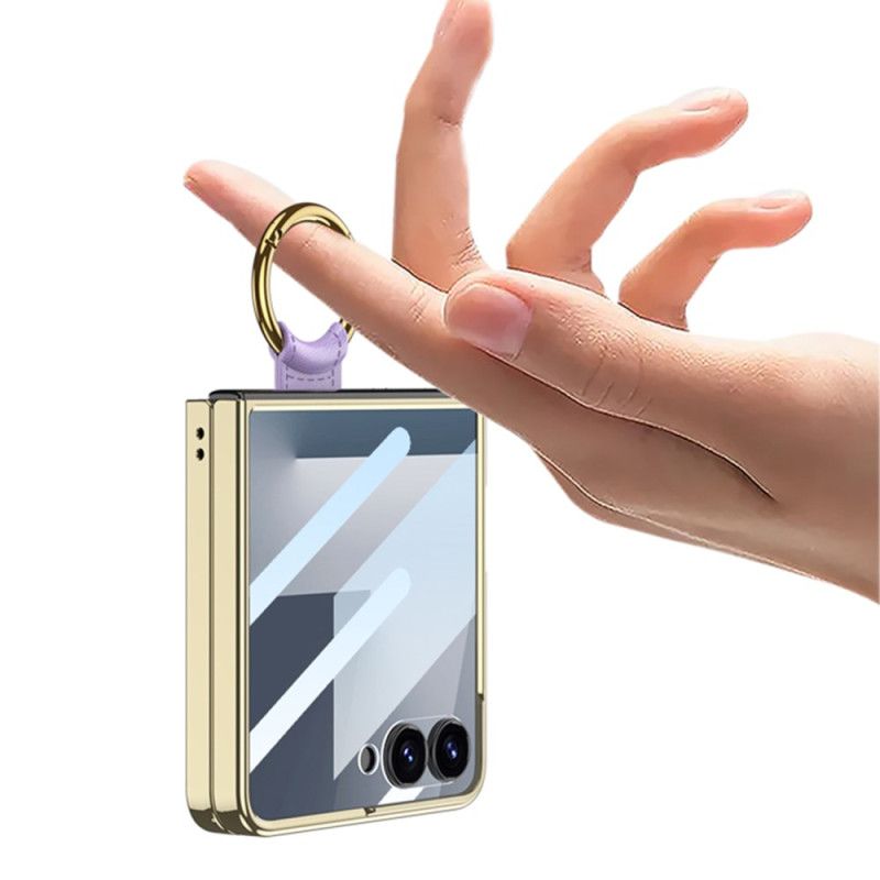 Deksel Samsung Galaxy Z Flip 7 Vattert Design Med Ringholder