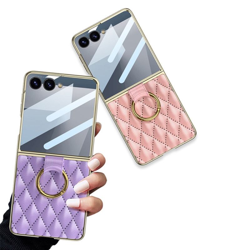 Deksel Samsung Galaxy Z Flip 7 Vattert Design Med Ringholder