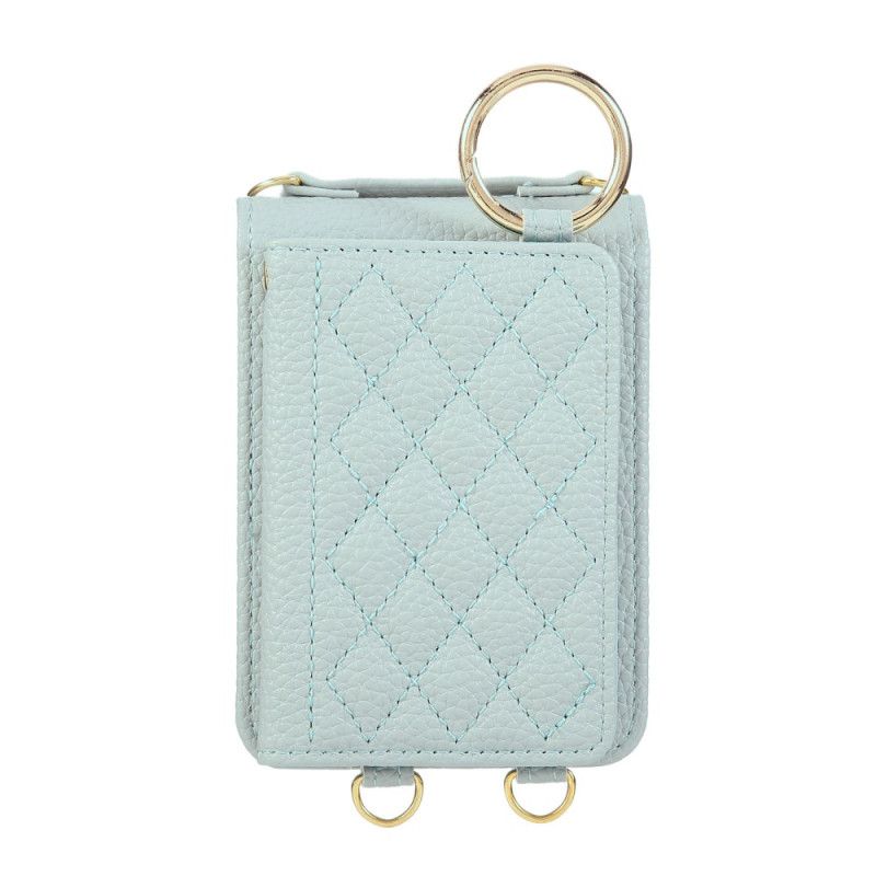 Deksel Samsung Galaxy Z Flip 7 Vattert Lommebok Med Skulderstropp