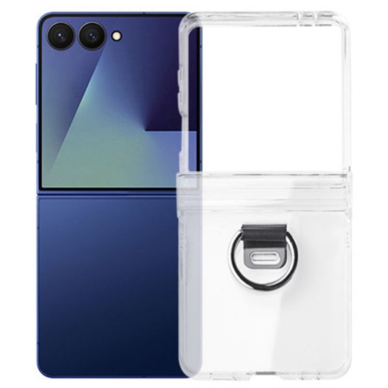 Deksel Til Samsung Galaxy Z Flip 7 Gjennomsiktig Med Ringholder