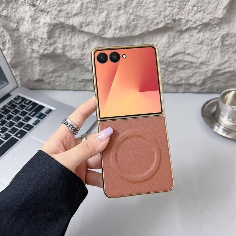 Deksel Til Samsung Galaxy Z Flip 7 Magnetisk Nappaoverflate