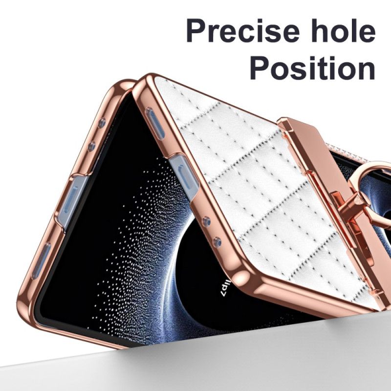 Deksel Til Samsung Galaxy Z Flip 7 Ringstativ Og Strassdekorasjon