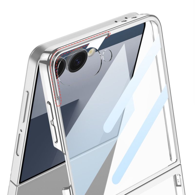 Deksel Til Samsung Galaxy Z Flip 7 Skjermbeskytter Og Kanter Med Metallisk Effekt