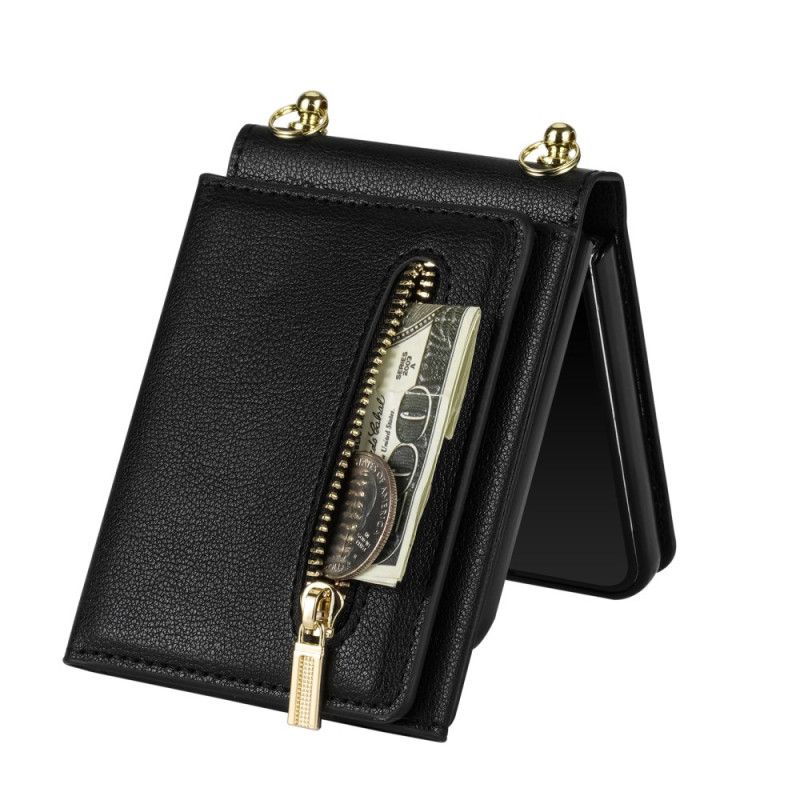 Etui Til Samsung Galaxy Z Flip 7 Rfid-lommebok Og Skulderstropp