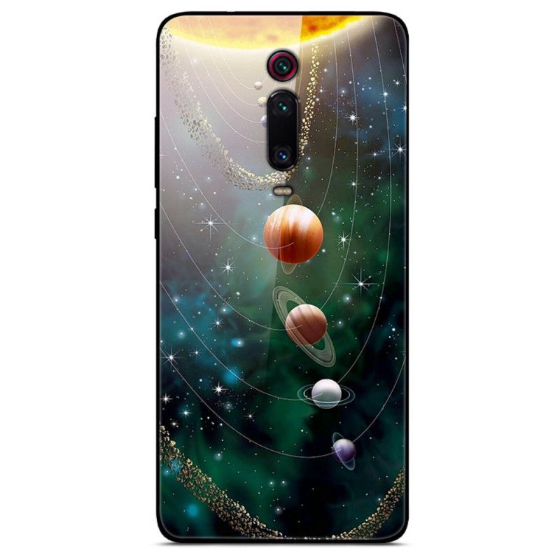 Deksel Xiaomi Mi 9T / Mi 9T Pro Mobildeksel Solsystemets Planet Herdet Glass
