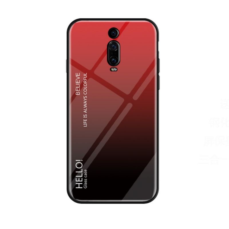 Deksel Xiaomi Mi 9T / Mi 9T Pro Svart Hei Herdet Glass