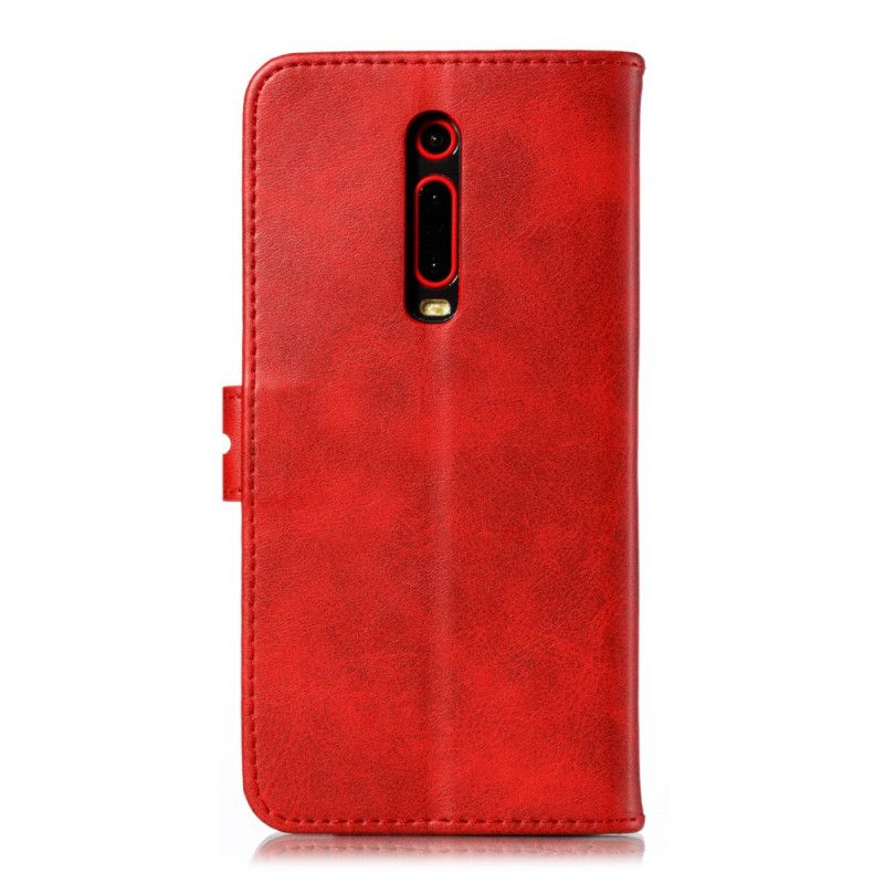 Lærdeksel Folio Deksel Xiaomi Mi 9T / Mi 9T Pro Rød Kattunge