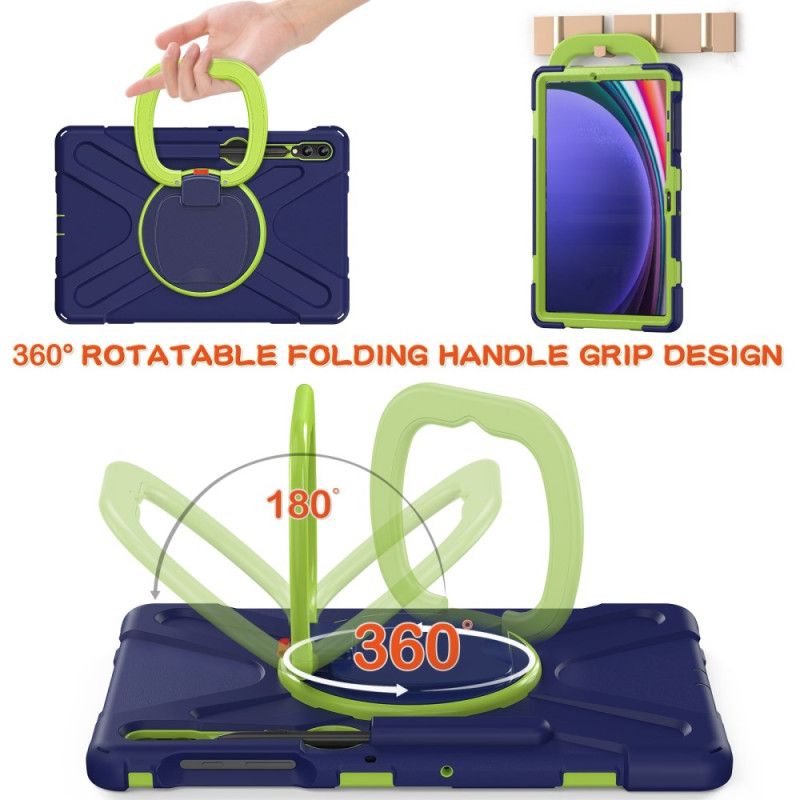 Deksel Til Samsung Galaxy Tab S10 Plus Multifunksjonelt Roterende Stativ Og Håndtak