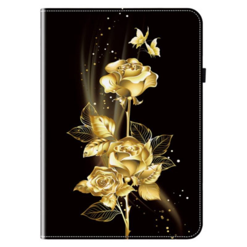 Etui Til Samsung Galaxy Tab S10 Plus Gyldne Roser