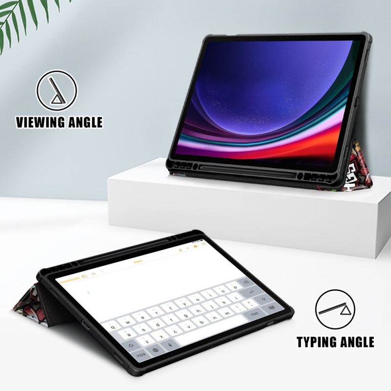 Samsung Galaxy Tab S10 Plus Gjennomsiktig Graffiti-bakside